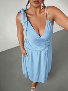 Firerie 大码女式优雅不对称垂坠长裙