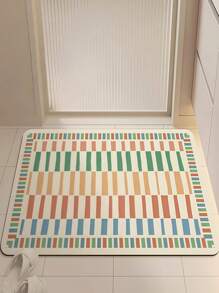 Joivida 1PC Diatom Mud Multi-Color mata podłogowa, pochłaniająca wodę, szybkoschnąca, antypoślizgowa mata podłogowa, dywanik odporny na brud na drzwiach, mata podłogowa pod prysznic w łazience, zmywalna i odprowadzająca wodę mata - Wielokolorowe - Zobacz 6