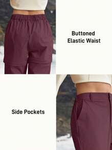 In My Nature 女式秋季可拆卸两段式户外露营徒步城市通勤裤、户外速干徒步裤、可转换拉链式徒步裤