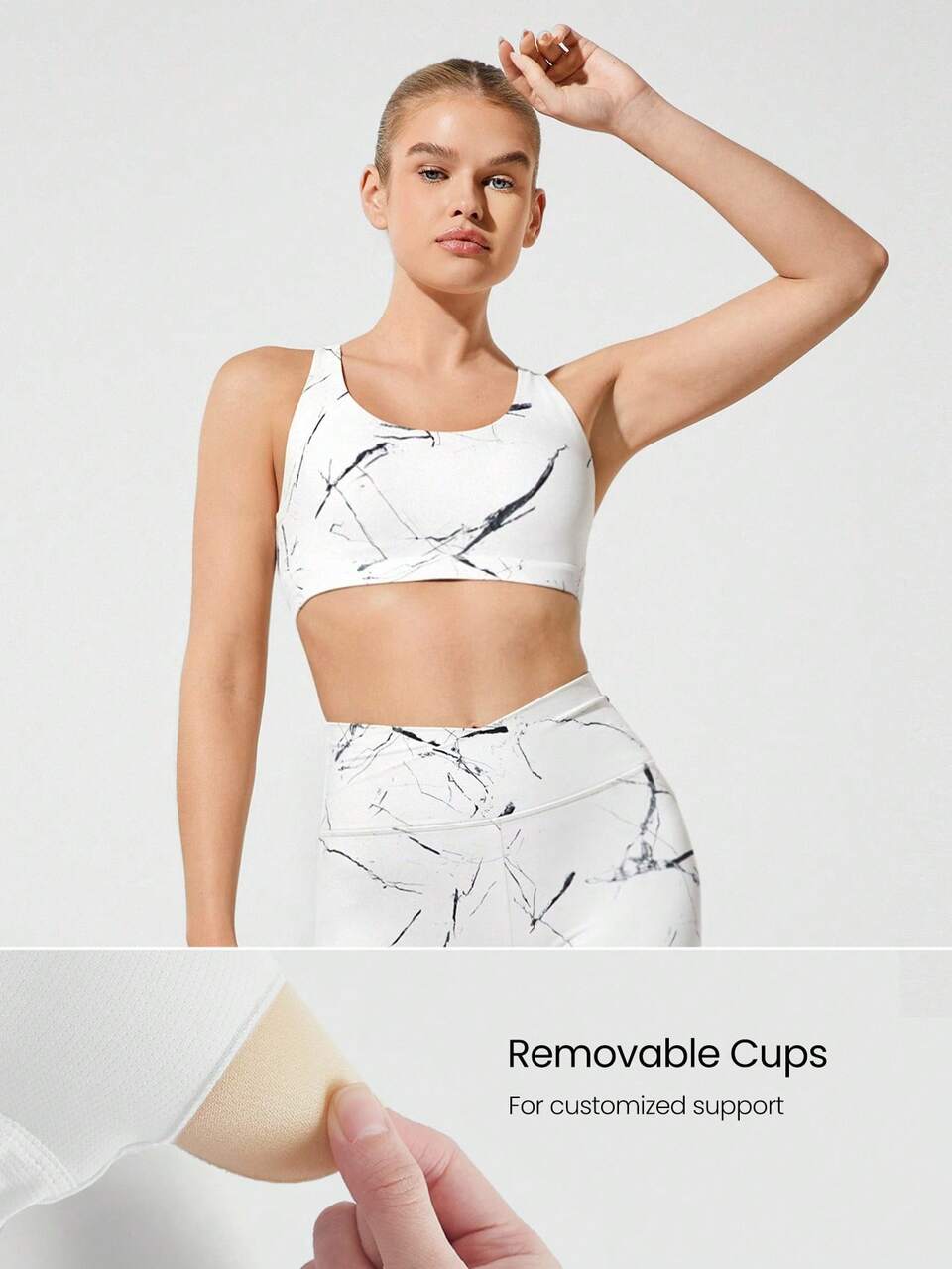 FeatherFit™ Crossover Strap Sports Bra Gym