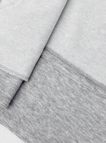 Jouncy 女式字母印花落肩长袖拉链连帽夹克 - 灰色 - 查看 7