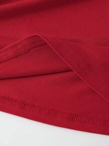 SHEIN LUNE 大码女款米兰意大利标语字母印花T恤短袖休闲上衣图案T恤女式上衣