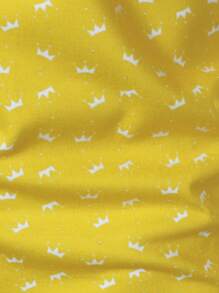 Calvornis Kemeja Polo Pria Lengan Pendek Bergaris Motif Mahkota, Kasual/Komuter - Kuning - View 6