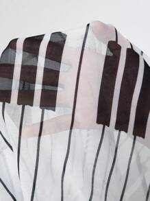 Whyspr 深色钢琴键盘印花复古高弹透明紧身裤