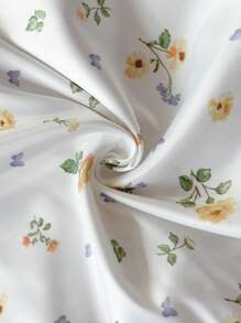 Sweetina 2 件套女式娃娃装家居服缎面蕾丝碎花吊带背心和迷你裙套装 - 彩色 - 查看 6