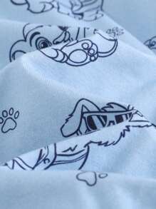 Cozy Pixies 新生儿男女宝宝卡通动物印花针织柔软圆领长袖连体衣两件套 - 彩色 - 查看 7