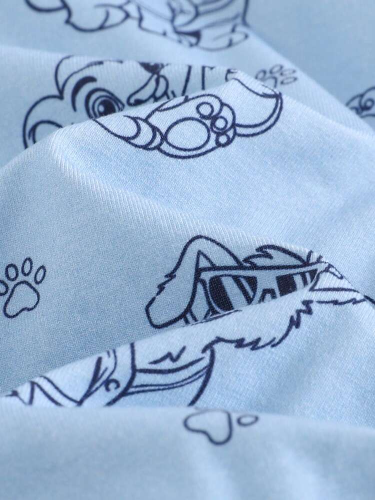 Cozy Pixies 新生儿男女宝宝卡通动物印花针织柔软圆领长袖连体衣两件套 - 彩色 - 查看 7