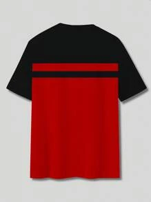 Manfinity Homme Men's Summer Stripe Round Neck Short Sleeve Casual Versatile T-Shirt