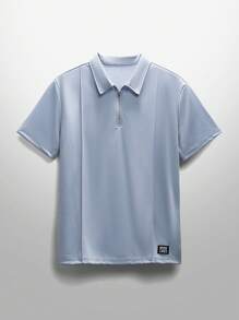 NEON BLANC 男士纯色针织 Polo 衫，适合日常休闲和街头风格