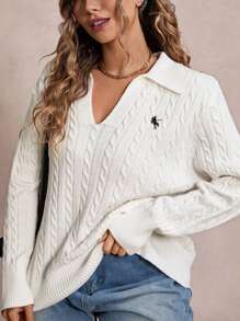 Freevana 大码女式时尚宽松针织衫，翻领设计，显瘦减龄，套头衫，适合外出、冬季休闲、工作、返校、秋季等各种场合，也适合教师、乡村音乐会、西部、波西米亚风、锐舞派对、复古、2000年代风格等各种秋季穿着。大码乡村、老钱、波西米亚休闲秋季风格。