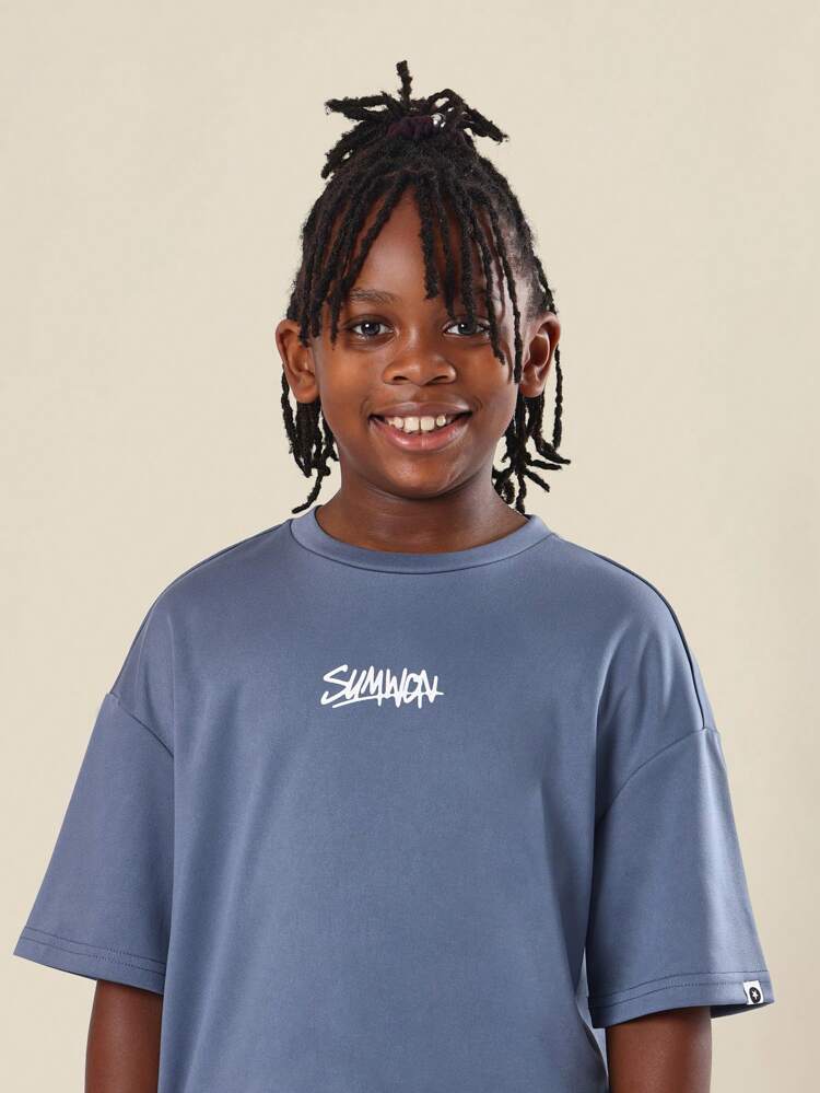 ロサンゼルス スクリプト オーバーサイズ グラフィック Tシャツ