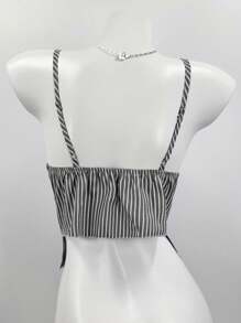 Chiquease Women's Summer Casual Striped Camisole Top With Drawstring