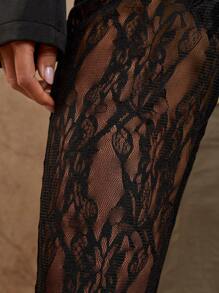 COSMINA 女式弹力腰蕾丝紧身裤，夏季/秋季女式演唱会服装