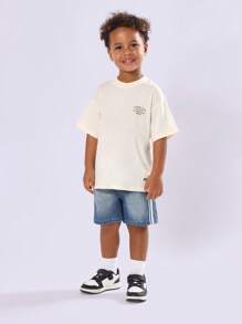 SUMWON Summer Club International Garage Car Printed Boys T-Shirt Casual Street Style Japanese Kids Graphic Tee Daily Wear - Apricot - View 4