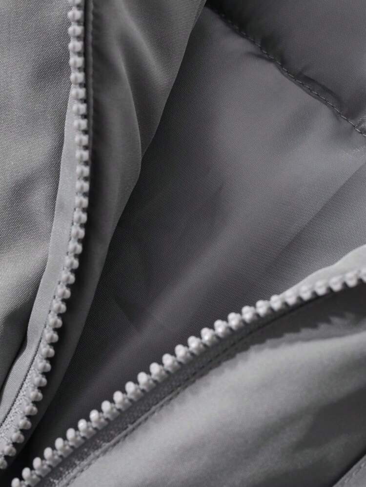 Tween Girls Winter Solid Color Korean Style Casual Mid-Length Street Wear