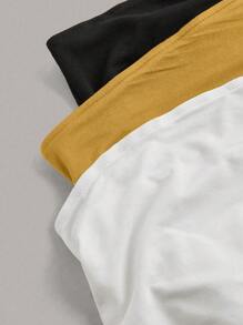 Calvaya Plus Size Women's Simple Solid Color Sexy Slim-Fit Tube Top Tube Tops Women Strapless Tops Tube Top Sets Long Tube Tops Strapless Shirts - Multicolor - View 3