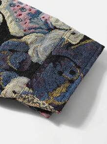 Manfinity Homme Men's Casual Bear Print Button Down Jacket, Autumn,Men Jacket,Fall And Winter Men Clothes,Winter Men Jacket,Funny Bear Jackte,Boyfriend Gifts, Men Graphic Jacket, Bear Graphic Jacket, Graphic Jacket Men, Men Jacket - Multicolor - View 5