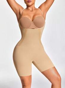 SHEIN Shape Einfarbiger nahtloser Bodysuit Shorts