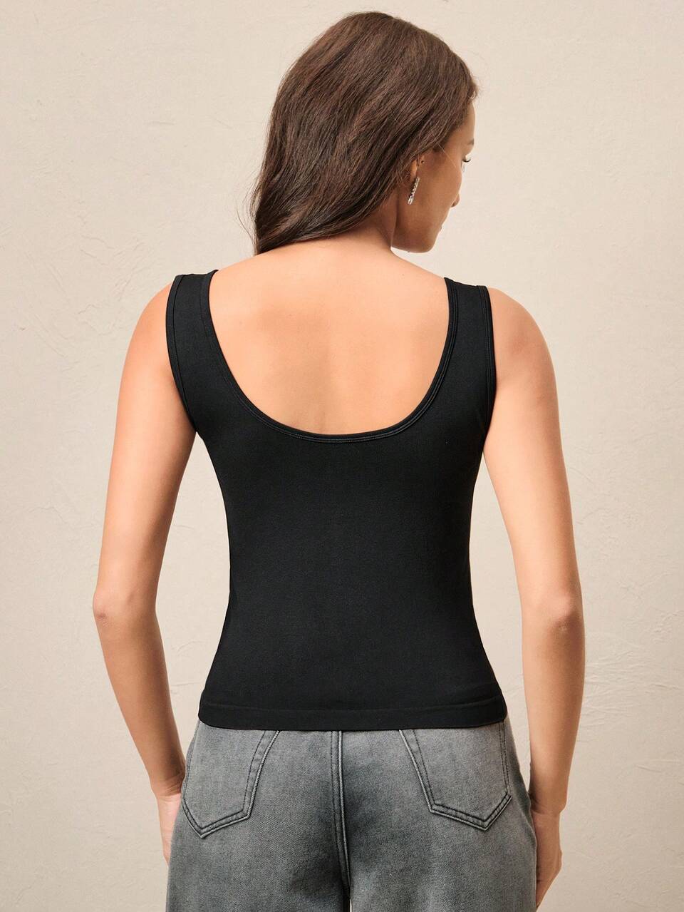 Sleeveless Rhinestone Decorated Elegant Versatile Slim Fit Women Tank Top, Spring/Summer, Vacation, Casual, Festive
