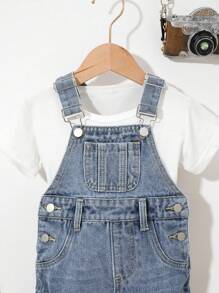 Denimly Kleinkind Jungen Mode Cool Outdoor Street Casual Star Patchwork Multi-Pocket Washed Denim Latzhose Baby zerrissene Overalls Baby Boy Overalls Denim Baby Overalls Baby Denim Overalls zerrissene Baby Overalls