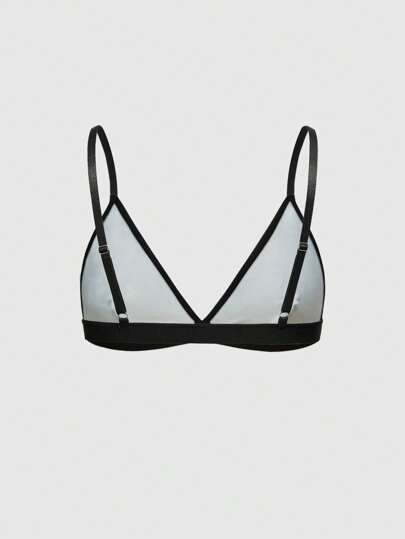 ROMWE Avant Fashionable Music Festival Carnival Cute Cat Printed Wireless Bra For Women