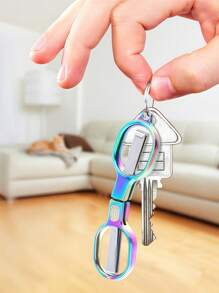 Double Circle Retro Folding Scissors Portable Small Scissors Carry Mini Private Fishing Travel Home Trumpet.