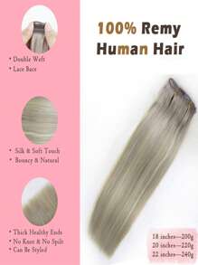 Seamless Clip Ins 9件装 200克/220克/240克 Lace Bace TP18/613# 彩色接发 100% 雷米真人发片 角质层对齐 双头接发 适合稀疏发质 女士自然造型 顶级品质万圣节服装 - S18/613 - 查看 2