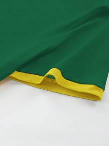 Manfinity Dauomo Men's T-Shirt With Brazil 7 Letter And Number Print - Green - View 6