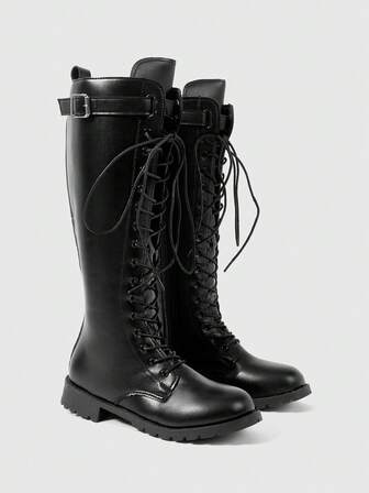 Grunge Punk Stivali alti da motociclista da donna, in stile punk rock gotico, con piattaforma, fibbie, suola spessa, in pelle, adatti per feste e uso in tutte le stagioni, incluso Ognissanti