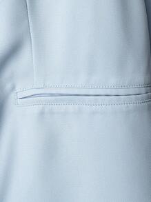 Franclia Stylish & Elegant High-End Blazer Jacket & V-Neck Sleeveless Dress 2 Pieces Set Fall Cloth For Women - Blue - View 6