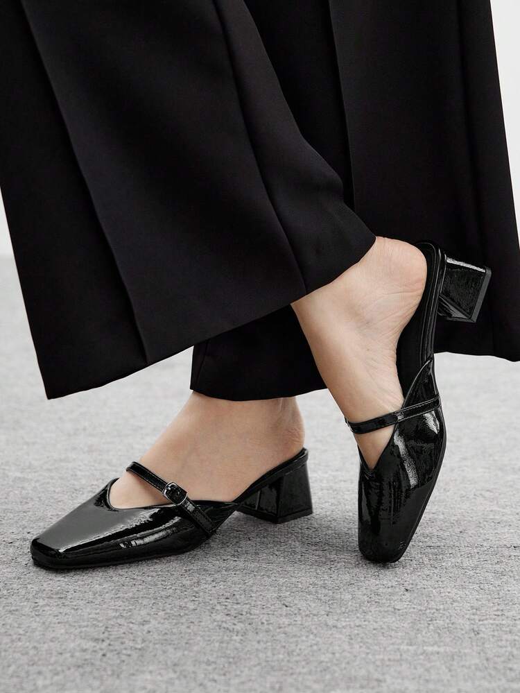 CUCCOO BIZCHIC 2026 New Square Toe Sandals For Women, Fashionable Pair With Dresses, Open Heel Thick High Heels