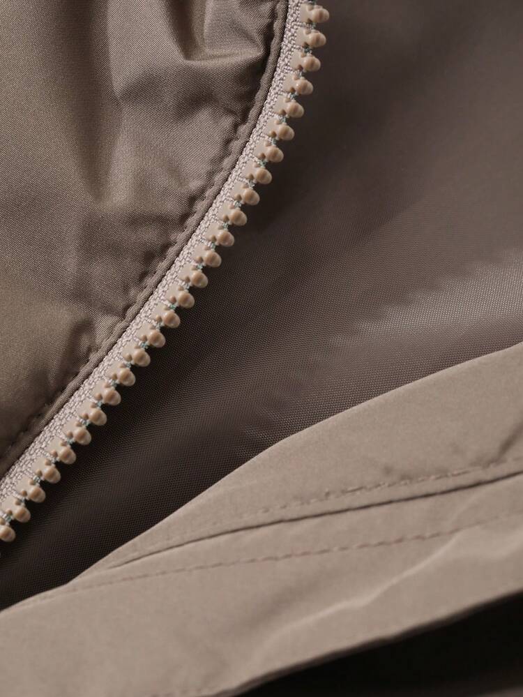 Tween Girls' Casual Hooded Loose Solid Color Short Winter Padded Coat