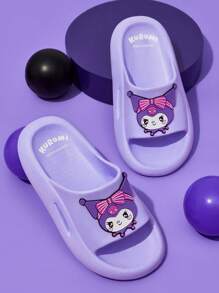 HELLO KITTY AND FRIENDS | SHEIN 紫色卡通女童儿童拖鞋，EVA 材质，轻便防滑，保护脚趾，防水，适合幼儿和儿童居家、淋浴或海滩使用 - 紫色 - 查看 6