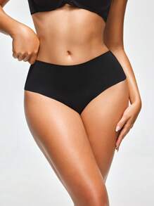 SHEIN Shape Ropa interior triangular de cintura alta de mujer en unicolor y diseño simple para el uso diario