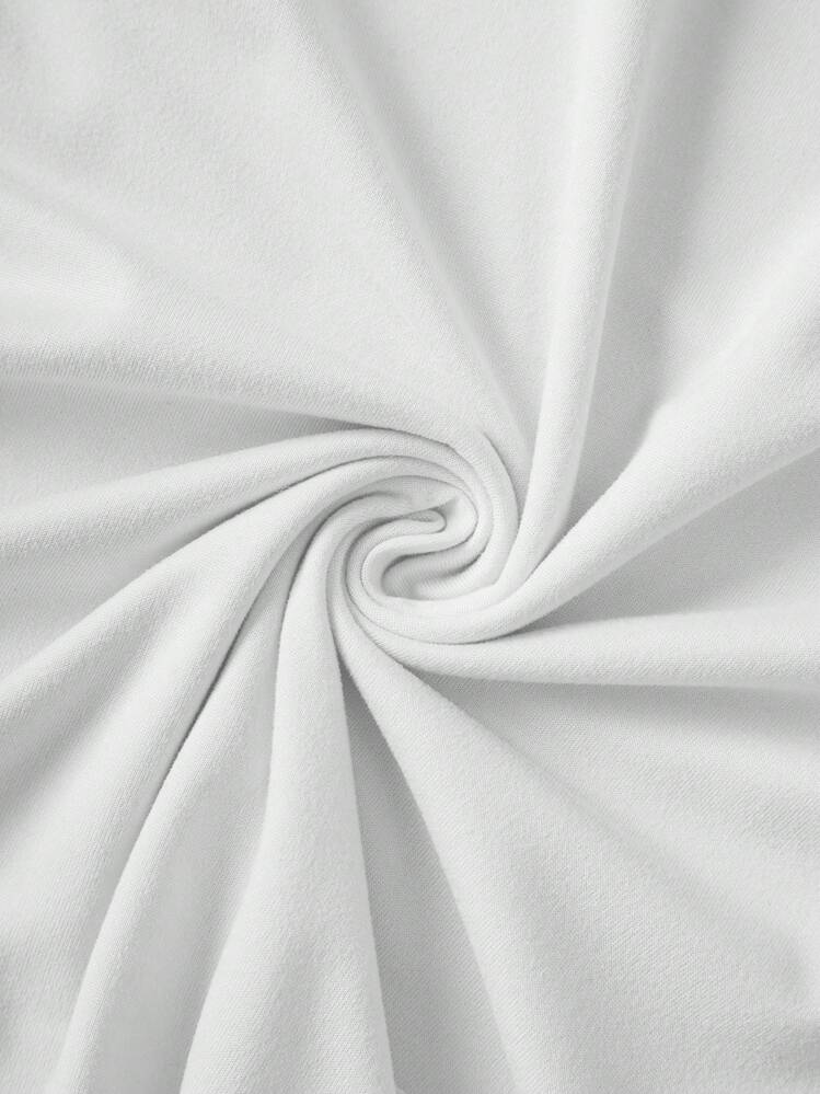 Selamara Leopard Print Heart Sequins White Casual Women's T Shirt - White - View 7