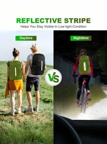 1 Vỏ bọc ba lô chống mưa và chống bám bẩn màu đen 15-75L, Vỏ chống bụi cho túi du lịch đi bộ đường dài và leo núi ngoài trời, Vỏ bảo vệ ba lô có thể gấp lại với dải phản quang, Thích hợp cho hoạt động ngoài trời, leo núi, đi làm, trường học, gia đình, lưu trữ du lịch - xanh quân đội - Xem 5