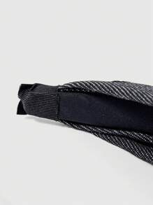 ROMWE Grunge Punk 1pc Punk Style Hollow Round Hair Hoop, Black Solid Color Y2K Sporty Headband, & Unique Hair Accessory - Multicolor - View 5