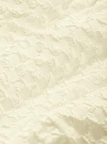 FRIFUL Blusa suelta de tela texturizada con volantes - Albaricoque - Ver 3