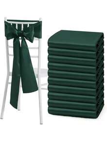 10 piezas de cintas para sillas de satén, lazos de cinta para sillas de boda, corbatas de seda para sillas para recepciones, restaurantes, eventos, banquetes, cumpleaños, hoteles, fiestas, decoración de sillas con lazos, decoración para fiestas