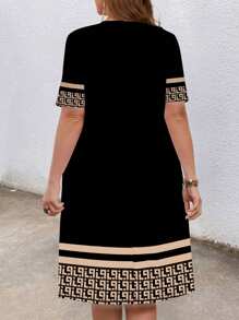 EMERY ROSE 大码几何印花背心裙，适合夏季