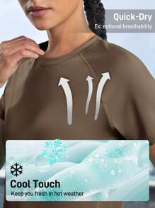 In My Nature 女士户外T恤/上衣，纯色短袖，简约时尚休闲，日常穿着