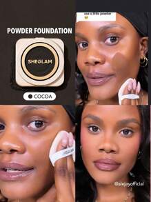 SHEGLAM Base De Maquillaje En Polvo De Alta Cobertura Skin-Focus, 36 Tonos, Control De Grasa, Sin Poros, Impecable, Cobertura Total, Polvo Compacto Ligero, Suave, Mate, De Aspecto MáS Liso, Polvo Fijador, Maquillaje Para El Rostro, Oferta De , Regalo De Navidad, Base De Maquillaje Marca Belleza Maquillaje Maquullaje CosméTica Para Mujeres NiñAs Perfecto Para Invierno Primavera Verano Ideal Para Y2K Elegante Moda Adecuado Para CumpleañOs DíA De La Madre Regalo Fiesta Listo Mejor Color - Cocoa - Ver 1