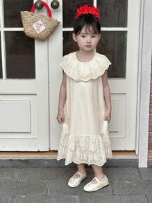 DAZY Young Girls Casual Dress, Fall Outfit - Apricot - View 8