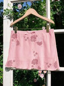 SHEIN Comfortcana Váy mini lưới hồng giản dị và trang trí sequin cho nữ - Hồng - Xem 1
