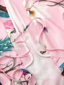 Irokai 1 件女式日式印花传统和服/浴衣 - 粉色 - 查看 6