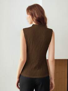 MOTF PREMIUM SOLID TEXTURED FUNNEL NECK TANK TOP
