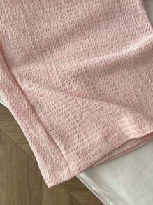 Elamini Quần ống đứng lưng thấp buộc dây màu trơn đơn giản cho nữ - Hồng - Xem 4