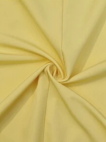 INAWLY 两件套休闲办公室通勤背心和短裤 - 黃色 - 查看 4