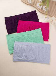 SHEIN Bộ 3 áo yếm khoét lỗ liền mạch cho nữ - Nhiều màu - Xem 1