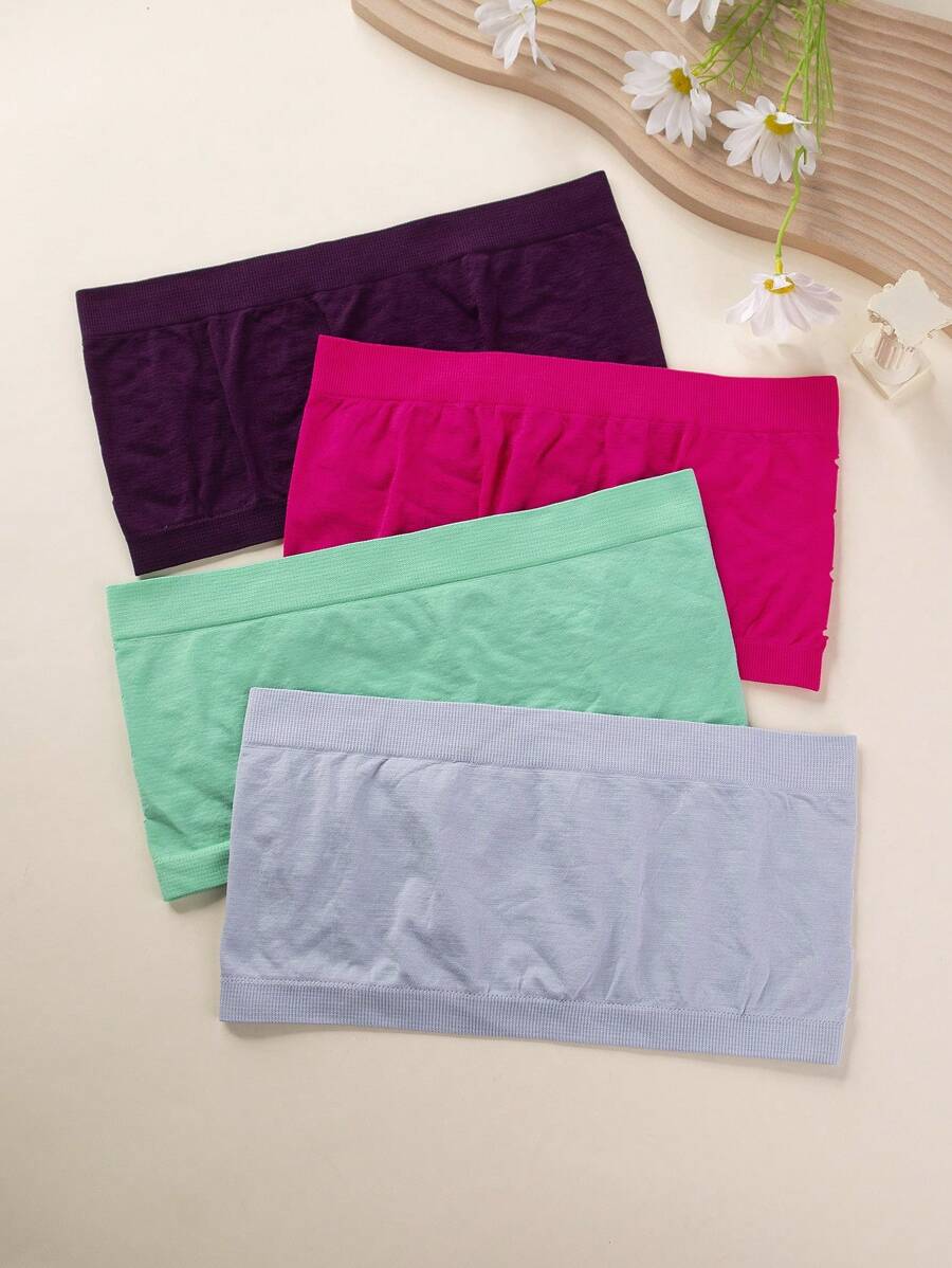 SHEIN Bộ 3 áo yếm khoét lỗ liền mạch cho nữ - Nhiều màu - Xem 1